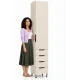 ארון דלת אחת ו-4 מגירות דגם ספיר ברוחב 40 ס"מ