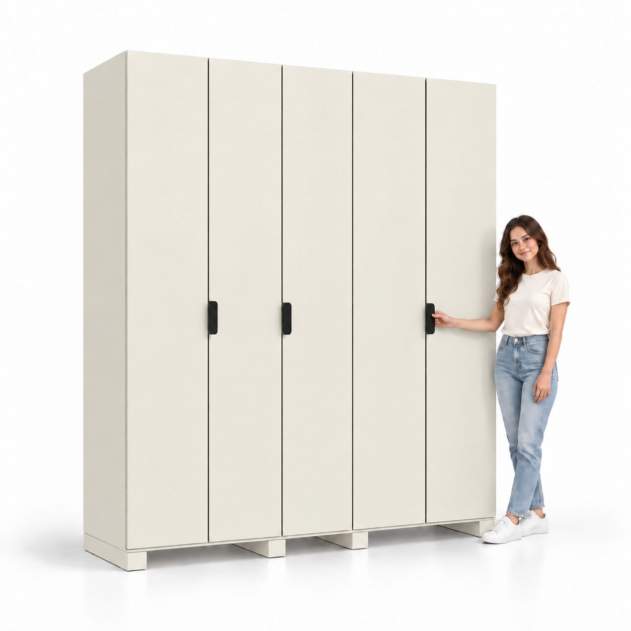 ארון 5 דלתות דגם עדי ברוחב 200 ס"מ