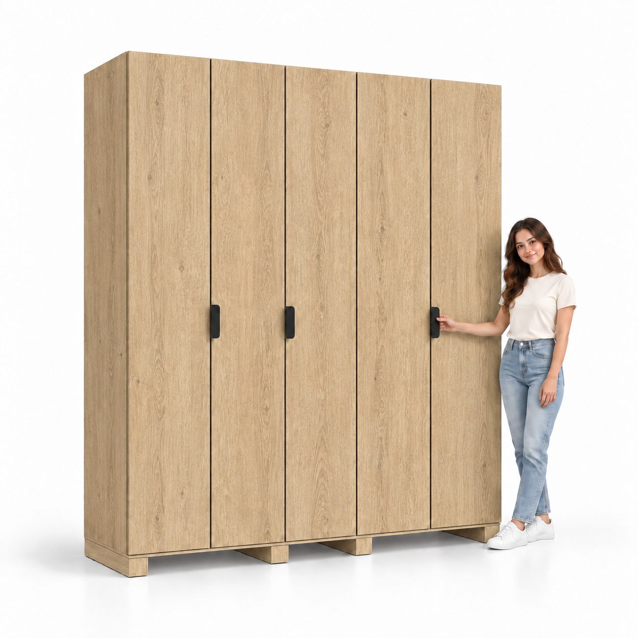 ארון 5 דלתות דגם עדי ברוחב 200 ס"מ