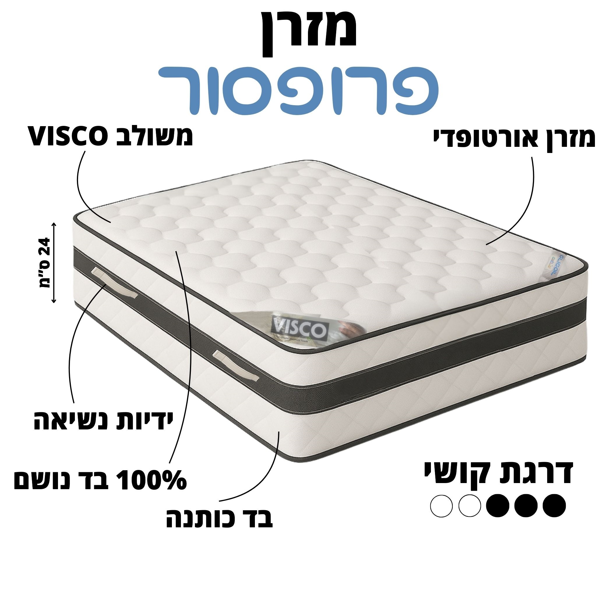 מיטה וחצי דגם ג'ורג'יה 120 ס"מ: איכות כחול לבן ועיצוב מרופד עם ארגז מצעים