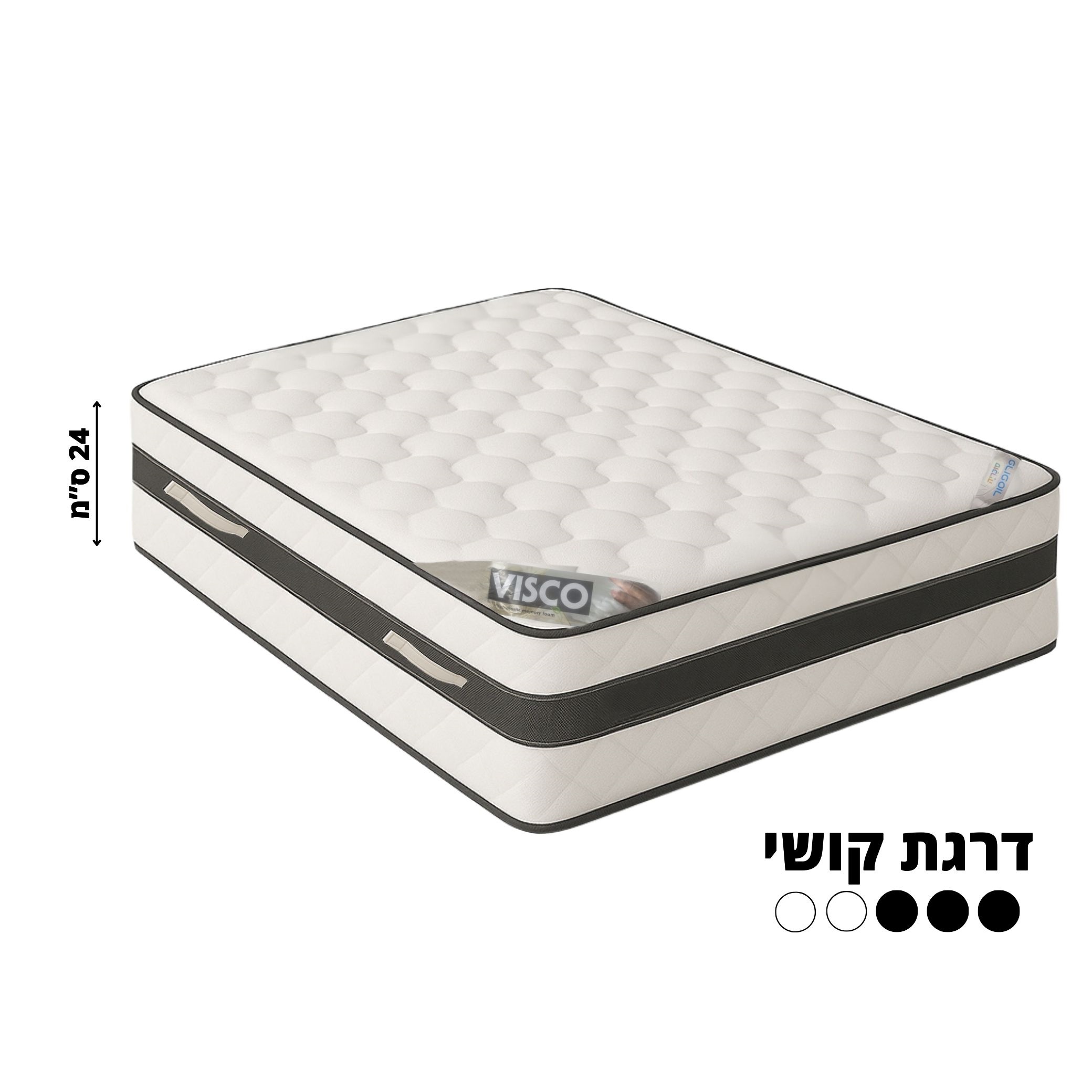 מיטה וחצי דגם ג'ורג'יה 120 ס"מ: איכות כחול לבן ועיצוב מרופד עם ארגז מצעים